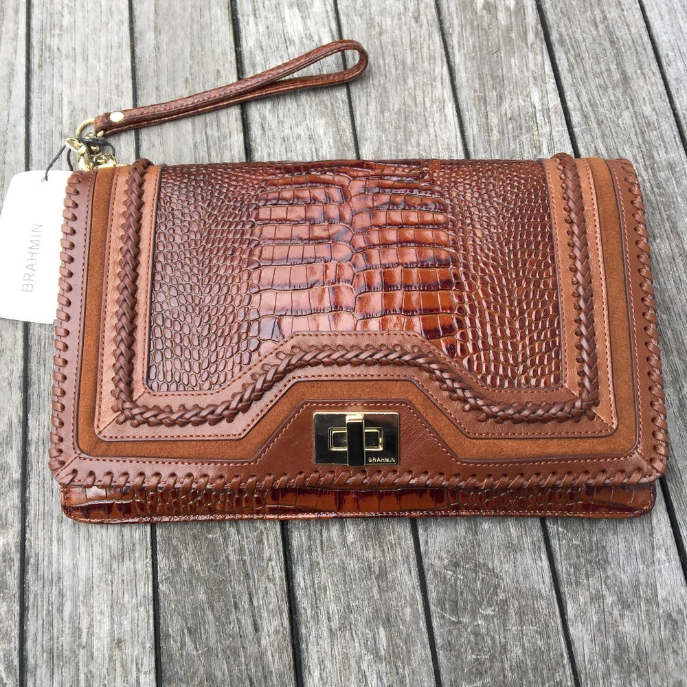 NWT Brahmin Rockdale Collection Lily Pouch Clutch